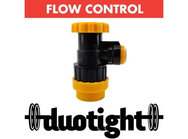 "Ball-lock" Disconnect "duotight" 8mm (5/16") with flow control.